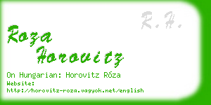 roza horovitz business card